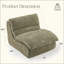 Canapé d'appoint rembourré, fauteuil moderne avec siège moelleux, canapé élégant pour le salon, la chambre à coucher ou le bureau-1440190066