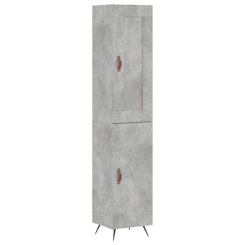 Mirijela 2 Door Manufactured Wood Wardrobe, Concrete Grey