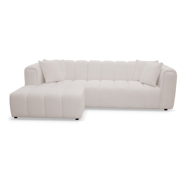 Oheneba 3 Seater Corner Sofa , Perle, Left Hand Facing