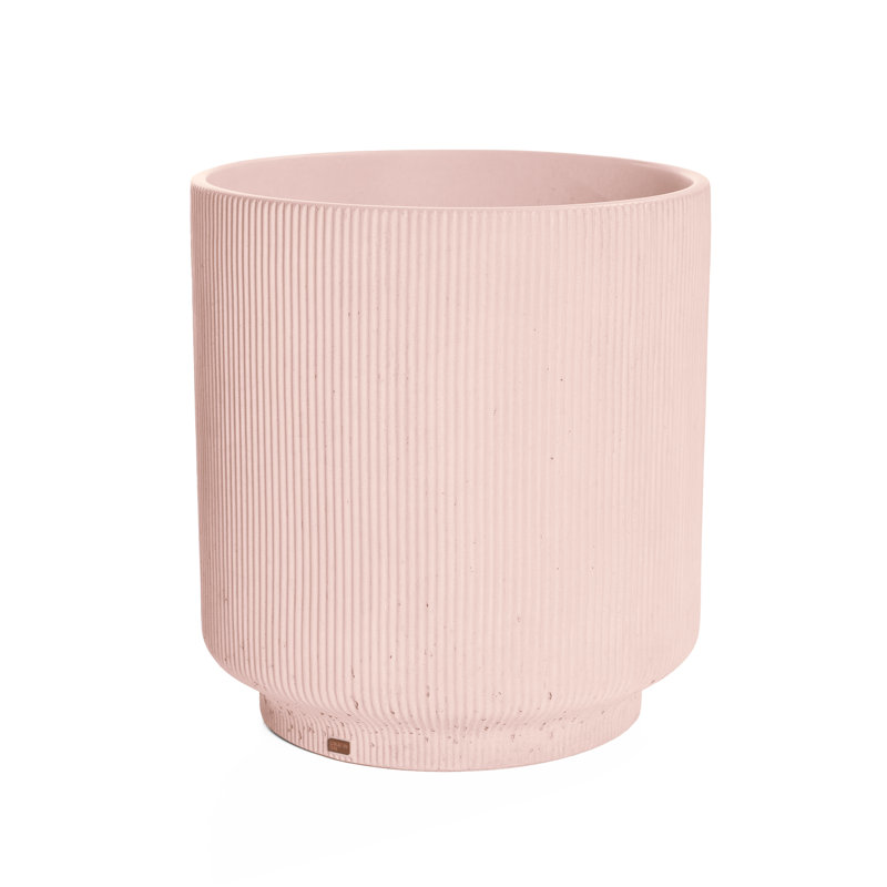Lotus Round Concrete Vessel Sink, Coral Light Red