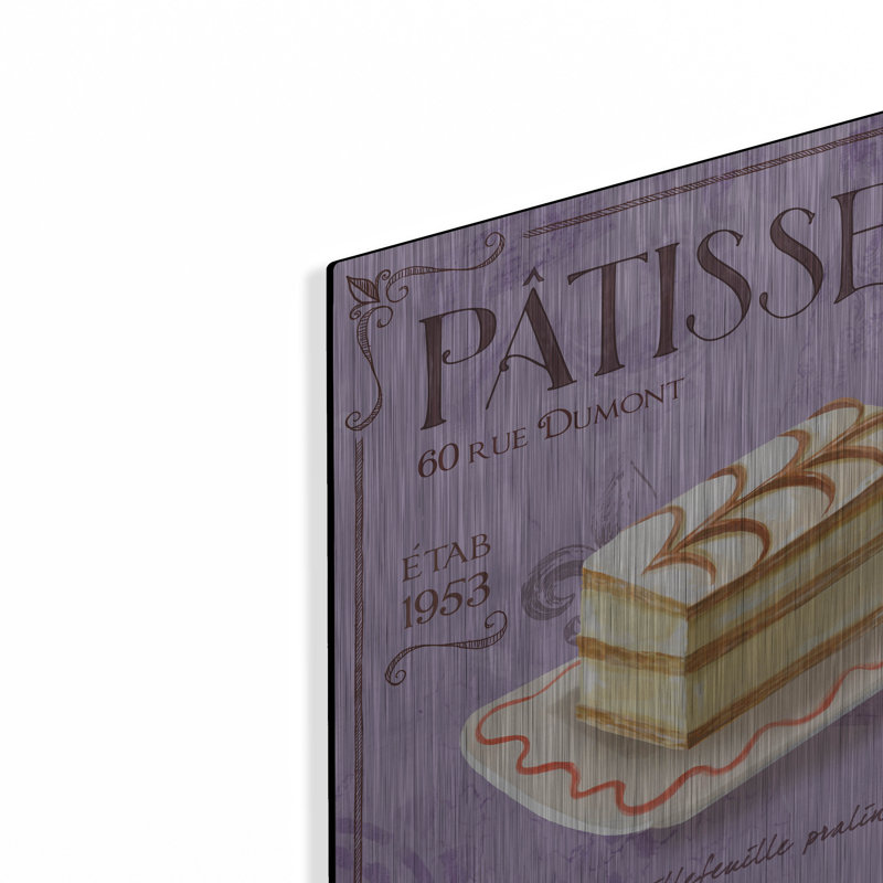  «Patisserie 8» par Fiona Stokes-Gilbert, art mural en métal, 12 po x 12 po, H 12 po x l 12 po