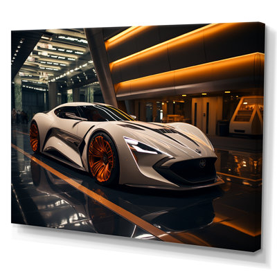 Orange and beige Exotic sportcar showcase - Car Exotic Canvas Prints