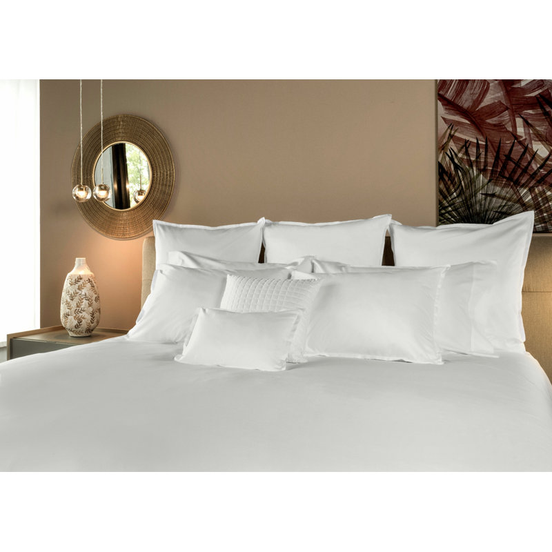 Lineare Sateen Duvet Cover, Queen Duvet Cover, Pearl