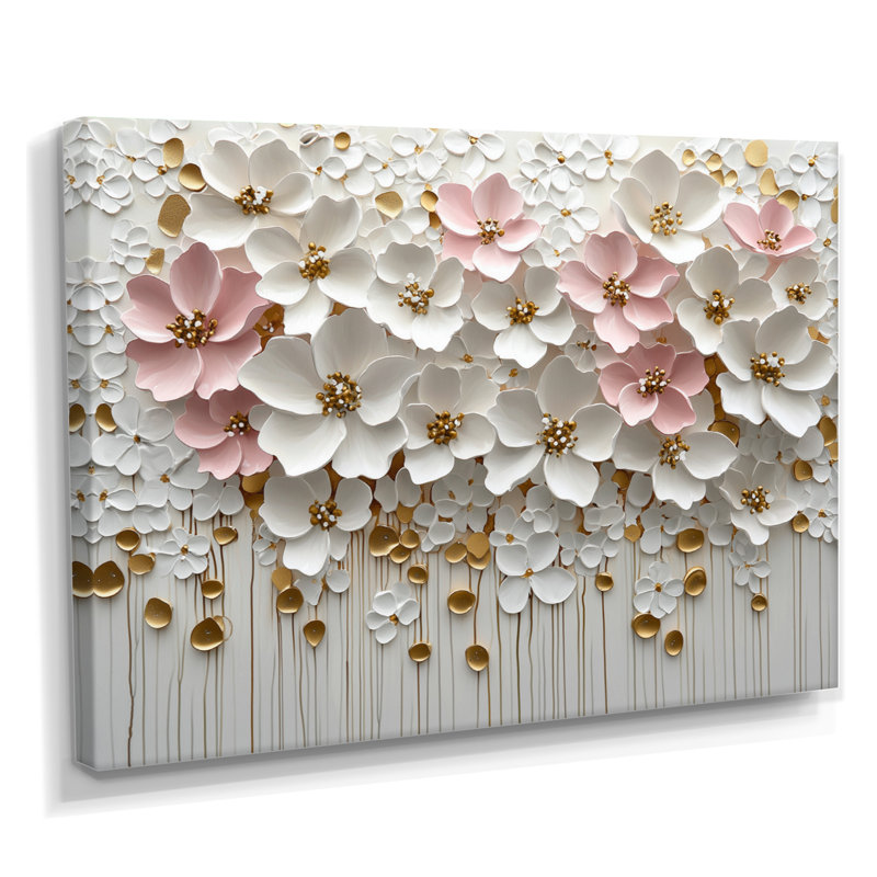 «Jacorrian Widlflowers Creamy Blossoms In The Wild I», art mural sur toile, Toile tendue, Ne s'applique pas