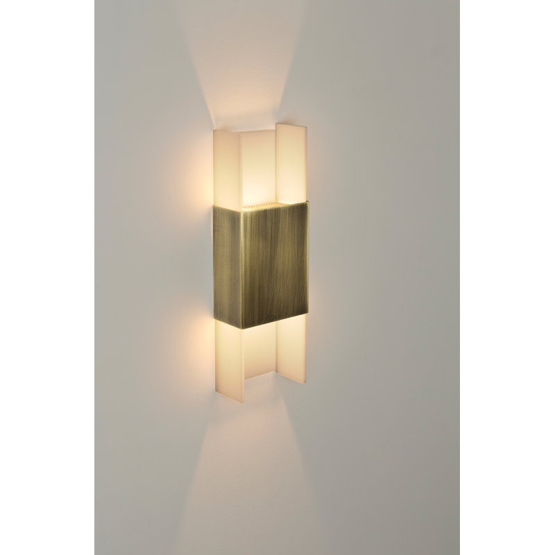 Plafonnier encastré à intensité variable 1 lumière DEL Ansa, Laiton vieilli, 2700 K