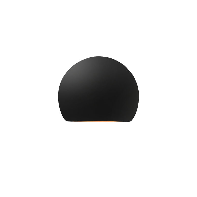 Azem Ceramic LED Wall Sconce, Carbon Matte Black/Champagne Gold
