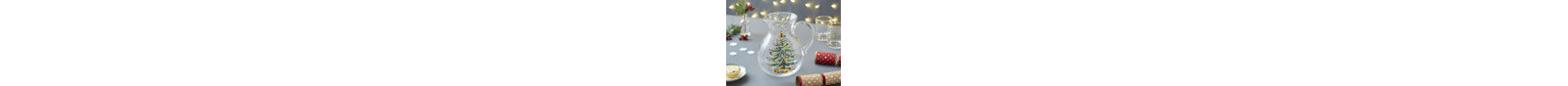 Spode Christmas Tree Glass Pitcher 6 Pt/9"