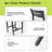 Modern Outdoor 2PC Bar Stools, Aluminum Patio Bar Chair with Ergonomic Backrest, Tapered Legs, Footrest, Sunbrella Cushion, Weather-Resistant, for Garden, Poolside, and Kitchen Island