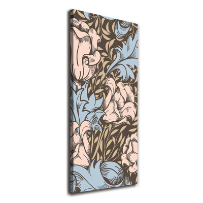 Flowers And Leaves - Wrapped Canvas Print