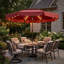 Parasol de terrasse à énergie solaire anti-décoloration résistant aux rayons UV de 10 pieds avec toit ventilé à 3 niveaux et lumières DEL pour un abat-jour de terrasse près de la piscine
