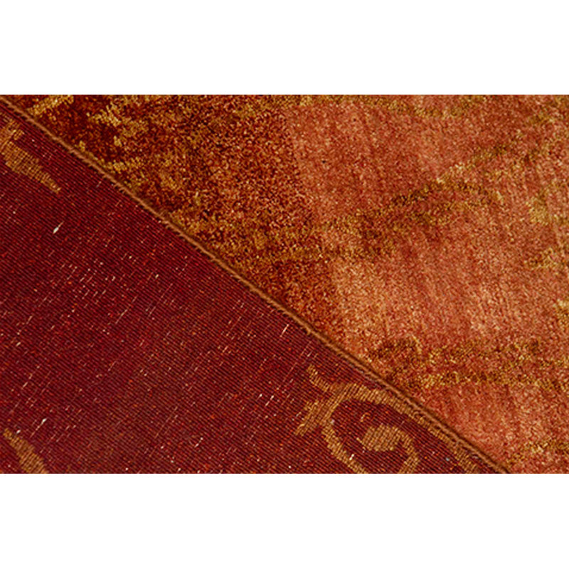 Ikat Area Rug in Rust/Gold