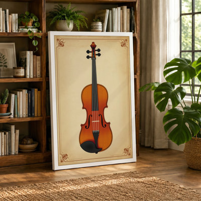 Violin Study Vintage - Wrapped Canvas