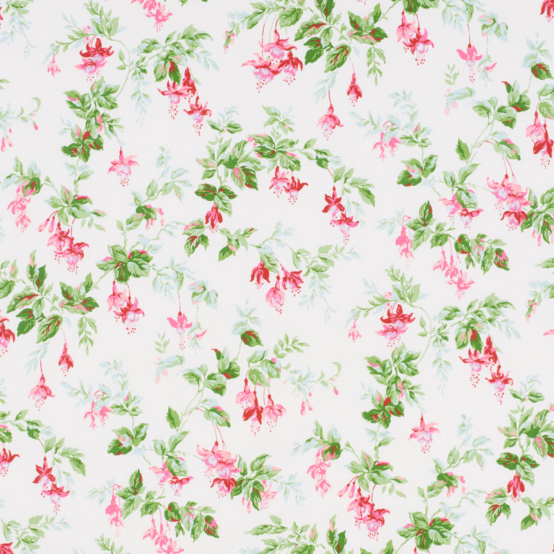 Garden Gate Chintz Fabric, Magenta