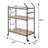 Oak and Sandy Black 2-Shelf Serving Cart