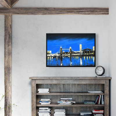 Blue Skyline Of London Print On Canvas