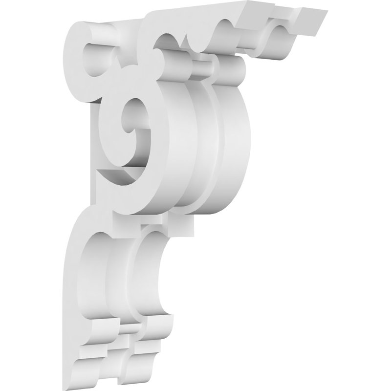 Corbeau en PVC de qualité architecturale Benson, H 6 po x l 4 po x P 1,875 po