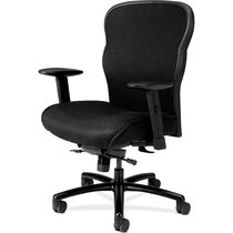 HON Black Vinyl Rolling Office Chairs : 3DUT48 by HON