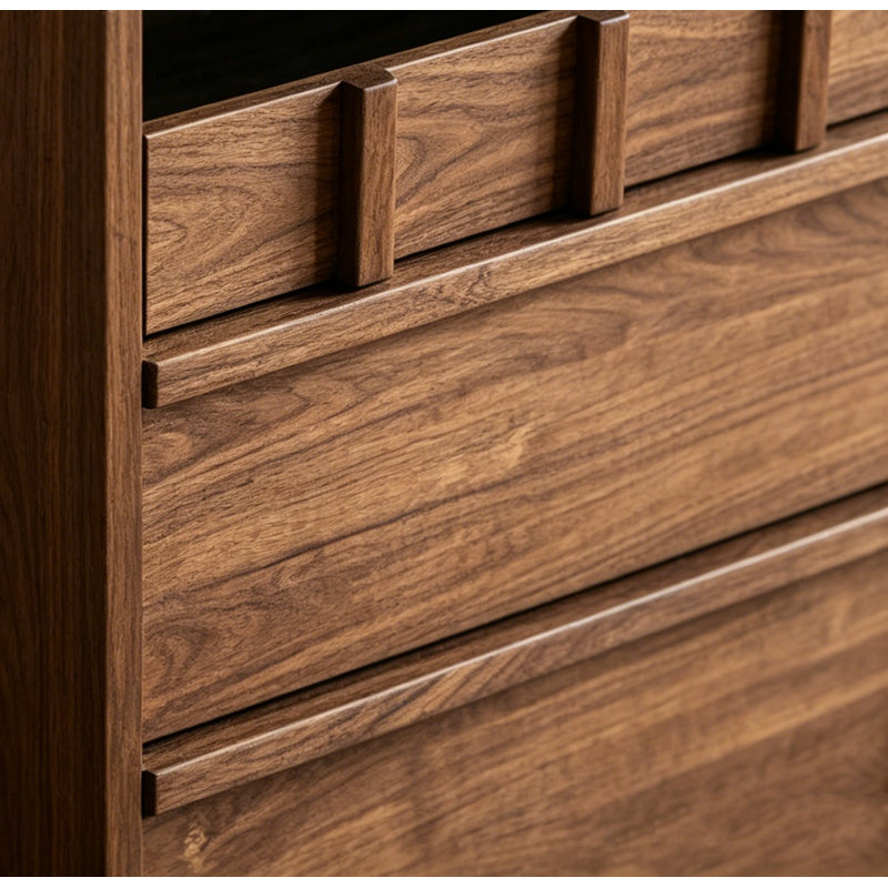 Solid Wood Multi-Drawer Sideboard, 28.74" H x 70.87" W x 15.75" D