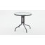 Table ronde en métal trempé avec bordure en rotin 28 po Amlie-24678154