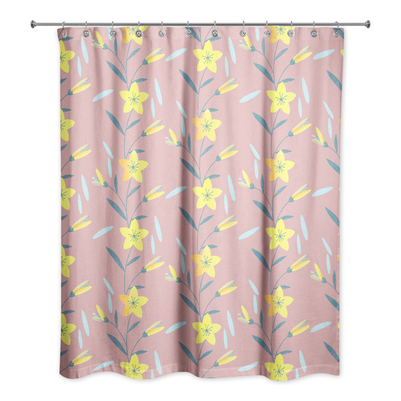 Rideau de douche Roshelle, Rose