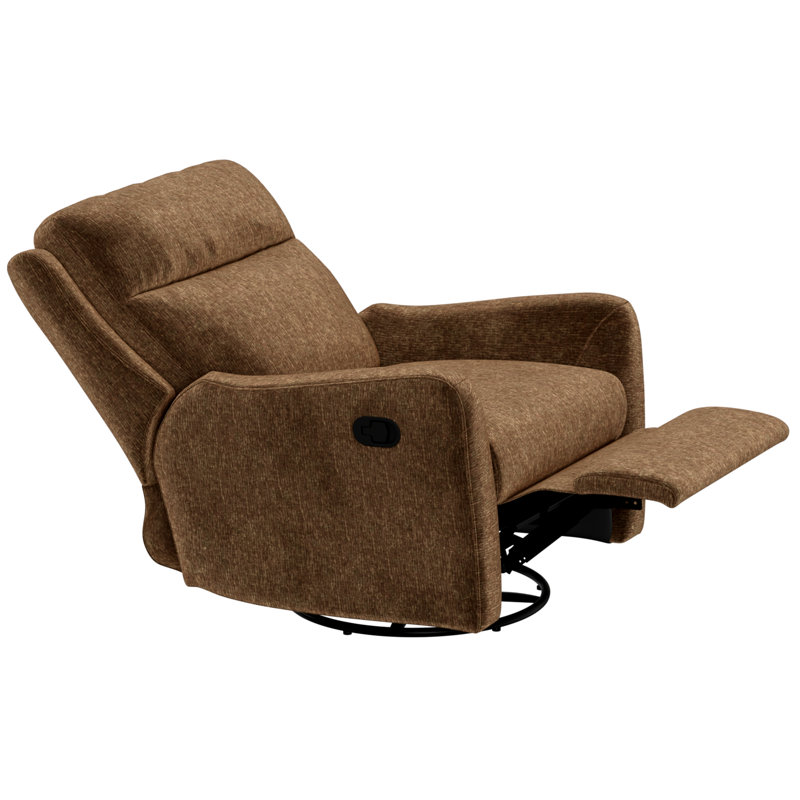 Fauteuil inclinable pivotant brun foncé, Brown