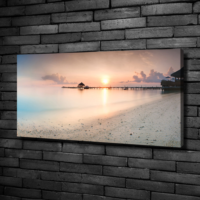 Maldives Beach - Wrapped Canvas Print
