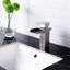 Robinet à un trou en nickel brossé - Design moderne pour poignée de lavabo, trou