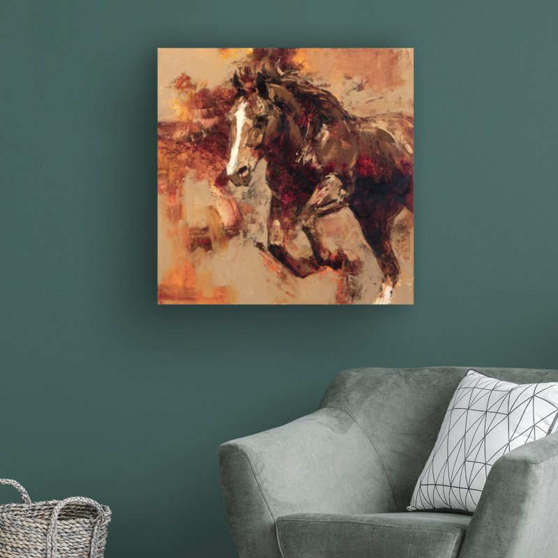 «Earth Wind Fire» par Julie T Chapman - peinture sur toile tendue, H 14 po x l 14 po x P 2 po
