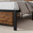 Kempst Full Size Brown Metal Bed Frame with Wooden Headboard & Footboard, Rustic Farmhouse Platform Bed with Heavy Duty Steel Slats Support, No Box Spring Needed-1359735858-1444040742