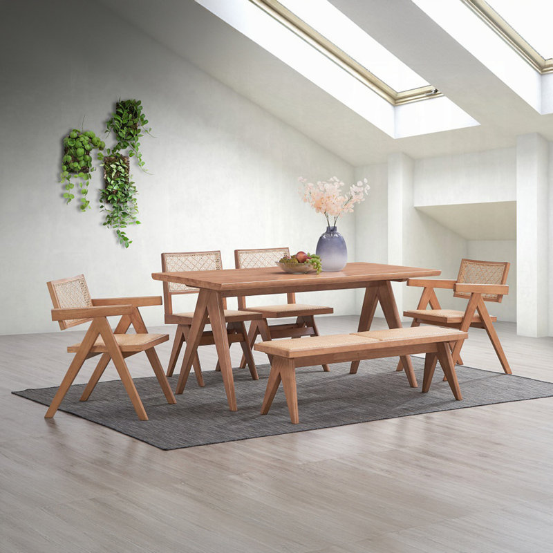 Casual Stylish Rattan Bench
