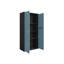 Ensemble d'armoire de rangement moderne 35 "avec tablettes réglables bleu Eiffel-1060178726