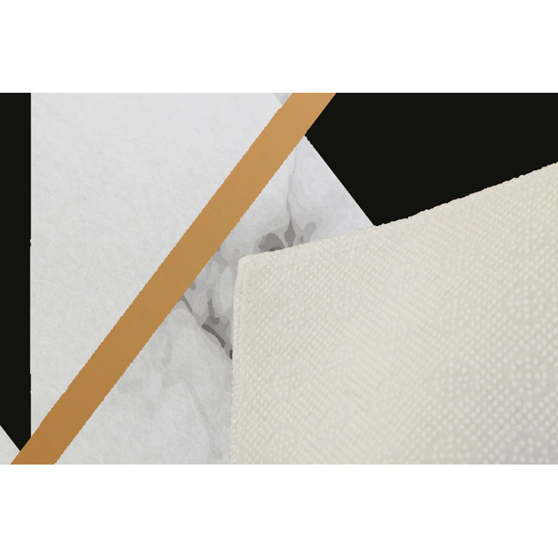 Luxurious Woven Carpet 5.2 x 7.5 ft, 100% Polyester, 0.4 in Pile Height | Antibacterial, Non-Slip PVC Dot Underside, Machine Washable | Elegant 3D Digital Print Design, Perfect for Living Room & Bedroom Décor