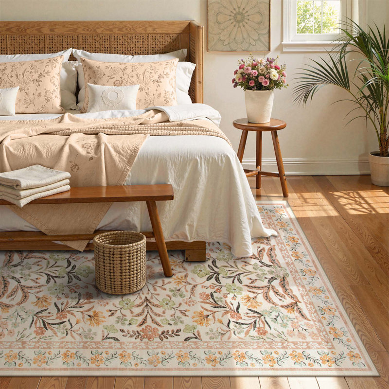  Tapis lavables antidérapants Boho, Rectangle 5 pi x 7 pi