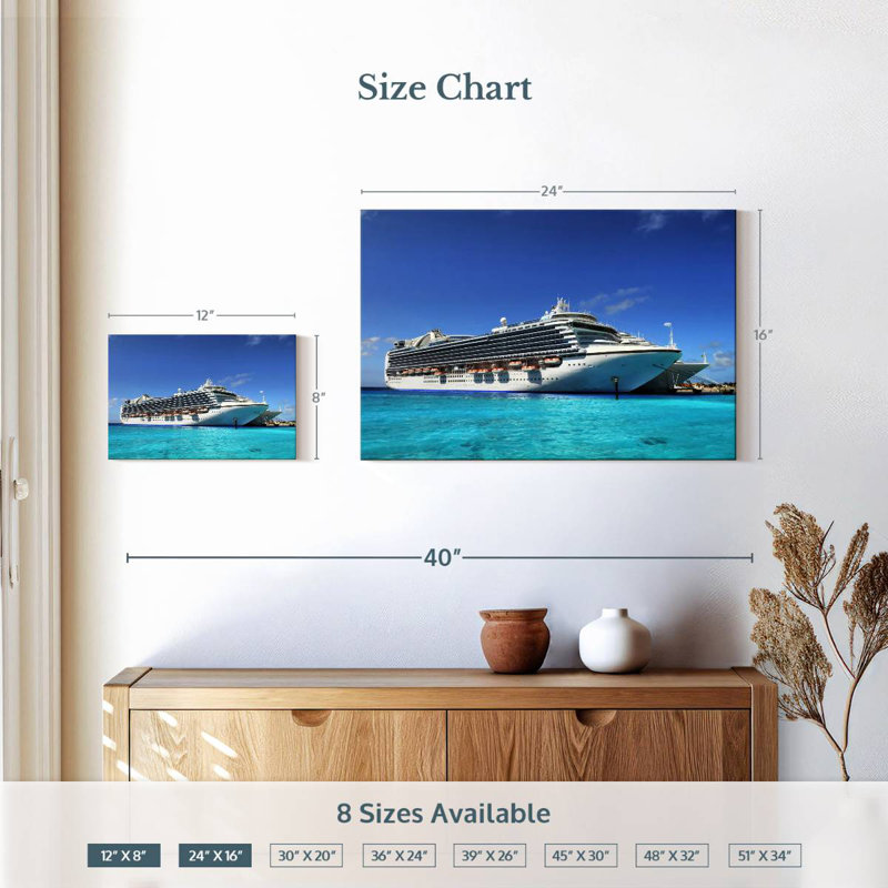 Bateau de croisière Mehar sur l'île Caicos, H 16 po x l 24 po