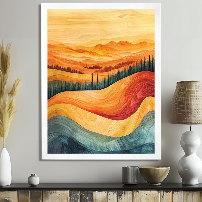 Safire - art mural paysages, H 44 po x l 34 po, Reproduction encadrée d'une seule photo, Blanc