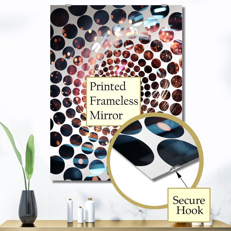 Décoration murale Sekar - Miroir à spirales abstraites MIR137900, 40 po x 30 po