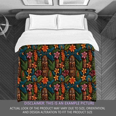 Édredon en microfibre brun / vert