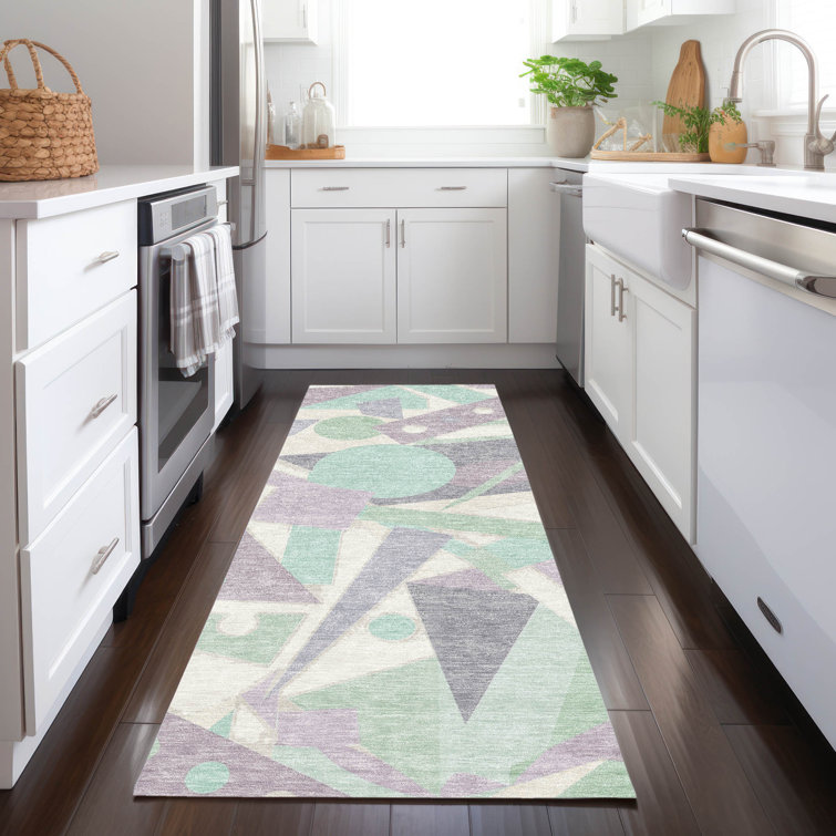 Machine Washable Indoor/Outdoor Cinead ACN1693 Lilac Rug