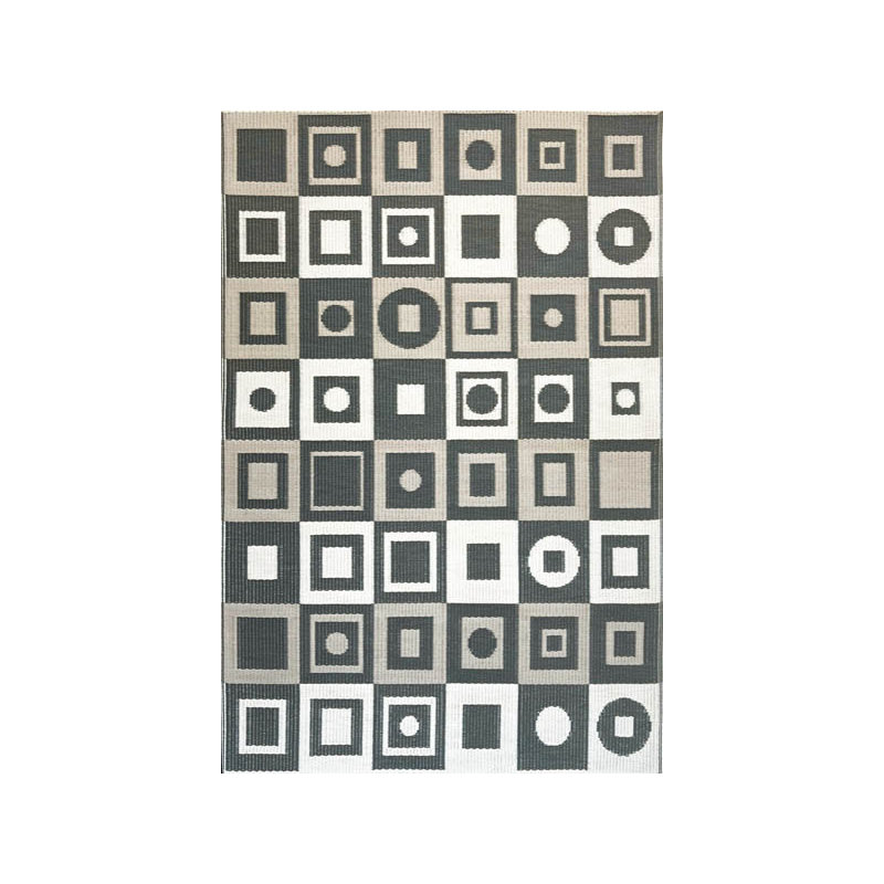 Tapis d'extérieur carré 4 pi x 6 pi, gris anthracite, Rectangle 4pi x 6 pi