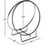 Support à cerceaux en bois de chauffage robuste pour l'intérieur et l'extérieur, entièrement assemblé et pliable pour un rangement facile