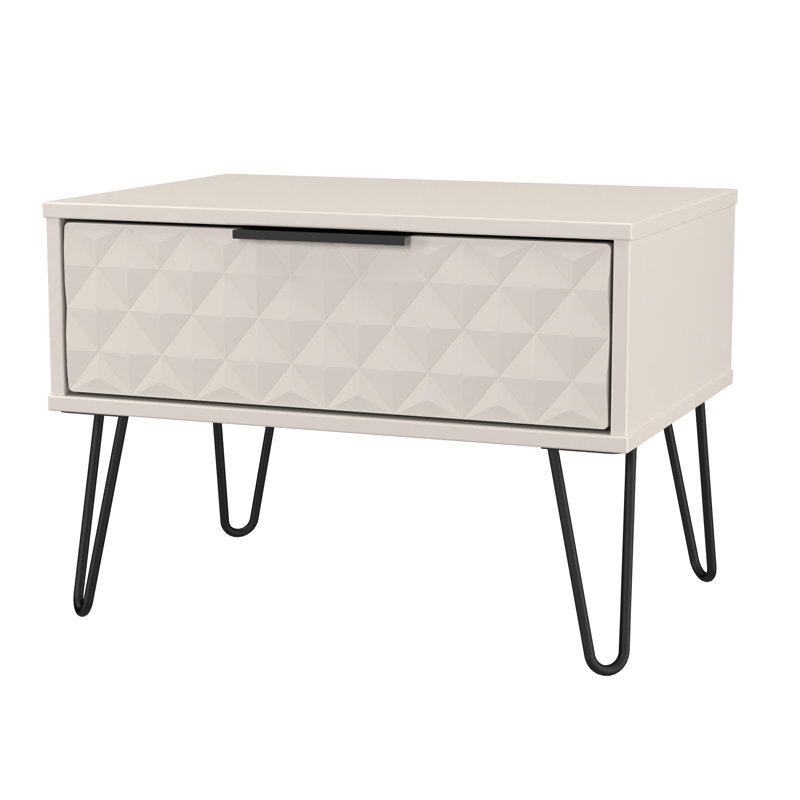 Talita End Table, Beige/Black