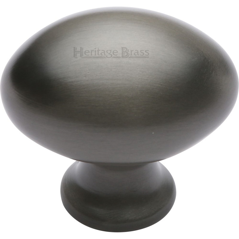 Heritage Brass Heritage Cabinet Knob Oval Design, Matt Bronze, 3.8cm