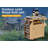 Outdoor Grill Cart with 304 Stainless Steel Top, Solid Wood Rolling Kitchen Island with Drawer, Storage Cabinet, Side Shelves and Lockable Casters for BBQ, Patio and Kitchen-1249933120