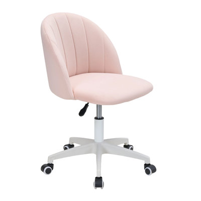 Height Adjustable Vanity Chair Dressing Stool with Wheels