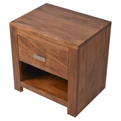 Aarons 40cm W Solid Wood Bedside Table