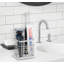 Porte-brosse à dents, porte-dentifrice en métal, base en marbre - 2 fentes-344899793