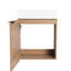 Meuble-lavabo de 18 po avec lavabo en résine et porte à fermeture en douceur - Beauté contemporaine Vaste option de rangement en contreplaqué
