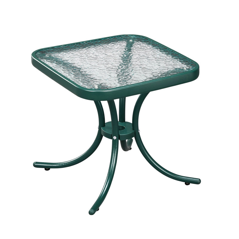 18In Square Outdoor Side Table,Green, Green