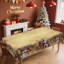 Nappe beige en polyester à motif de père Noël-16135314