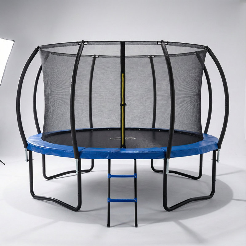 GOODSILO Backyard Trampoline, Black/Blue